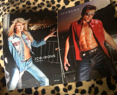 Y2K vintage PARIS HILTON print ad ICEBERG JEANS David LaChapelle 2001
