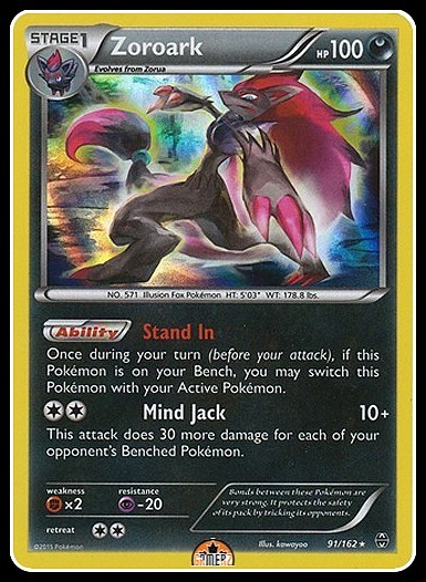 Zoroark - 91/162 - Rare Reverse Holo - Breakthrough - NM-Mint!!!