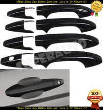Gloss Black Door Handle Covers Trim For 2006-2011 Honda Civic 09-15 Pilot