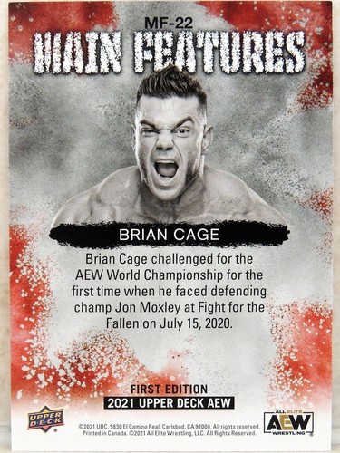 AEW UPPER DECK 2021 PARALLEL WRESTLING CARDS WWE PYRO MAIN FEATURES GOLD RAINBOW - Bild 45 von 67