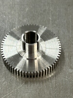 QTY 1 W M BERG STAINLESS STEEL SPUR GEAR 64 PITCH 64 TEETH 1/4  BORE 3/16 FACE