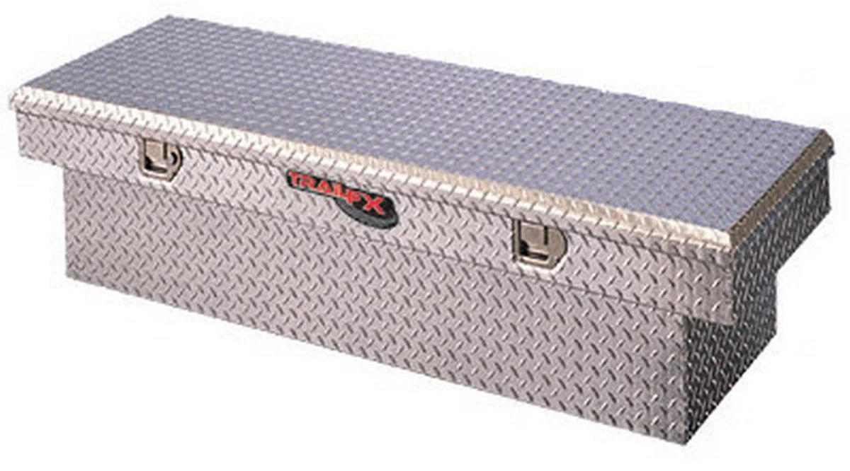 TrailFX Truck Tool Box Crsovr Angled Sgl Lid Dia Tread Bright