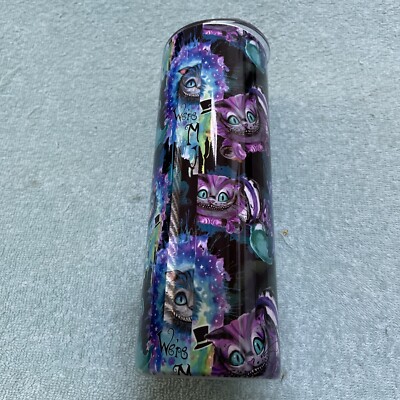 We're All Mad Here Skinny Stainless Steel Tumbler 20 Ounce New