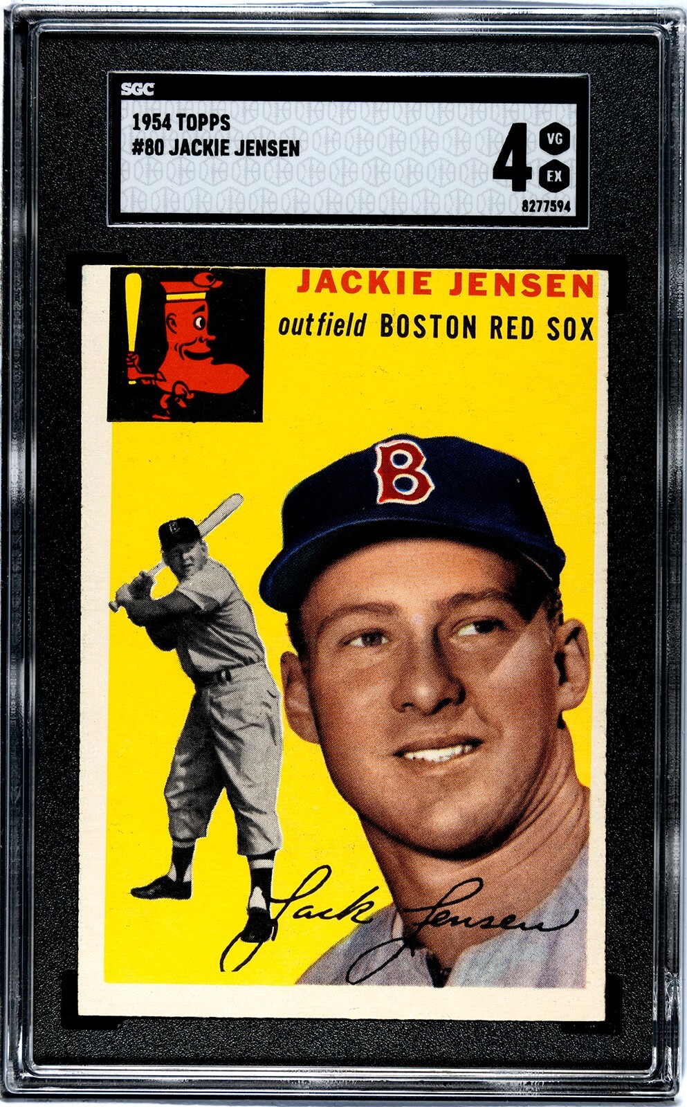 1954 Topps JACKIE JENSEN Boston Red Sox #80 SGC 4 VG/EX Condition