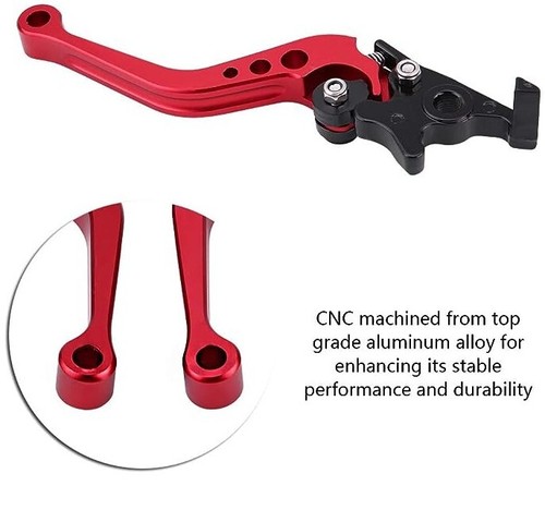 Coppia leve freno/frizione, Rosse, in alluminio CNC anodizzato - Foto 3 di 3