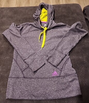 Adidas Ultimate Hoodie size S Excellent condition Small Grey neon Green  Purple