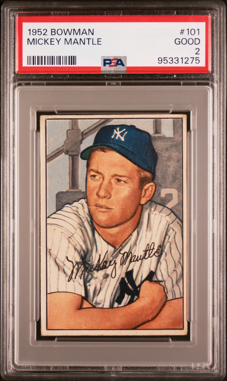 1952 Bowman Mickey Mantle #101 PSA 2