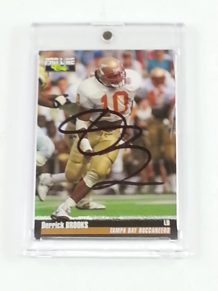 1995 Derrick Brooks Signed Autographed Trading Rookie Card James Spence COA - Image 2 of 4