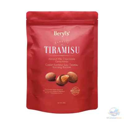 2x 300g Beryl's Classic TIRAMISU Almond Milk Chocolate With Mascarpone Snack