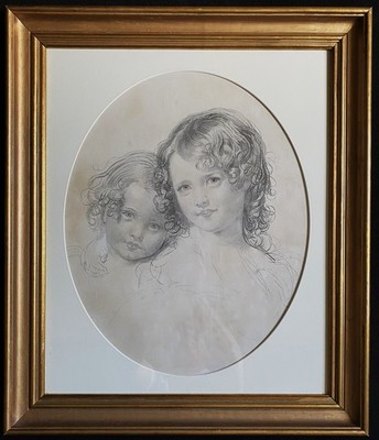 RAR! 19. Jh. Doppelportrait Gravur ''Calmady Children'' Sir Thomas Lawrence