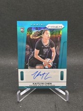 2025 Panini Prizm WNBA Kaitlyn Chen RC Throwback Teal Prizm Auto /35 #TB-KC