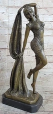 Bronze Sculpture Art Deco Chiparus Erotic Dancer Statue Figurine Decoration Sale