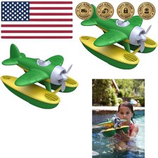 Green Toys Seaplane, Green/Yellow - Pretend Play, Motor Skills, Kids Bath Toy Fl