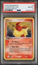 Pokemon Flareon Unseen Forces 5/115 Reverse Holo Stamped PSA 8 POP 105 on eBay