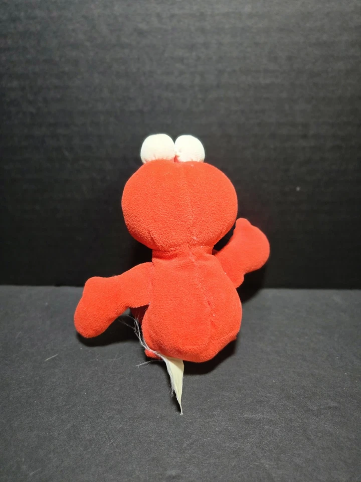 老式 1997 年 TYCO SESAME STREET BEANS ELMO 8 英寸绒布玩具  — 第 3/4 张图片