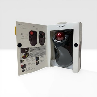 ELECOM HUGE Trackball Mouse, 2.4GHz Wireless, Finger Control, 8-Button M-HT1DRBK