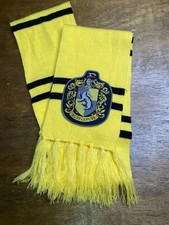 Wizarding World of Harry Potter Scarf Yellow Hufflepuff 78 Inch Long Yellow Knit