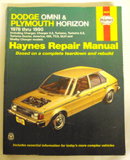 Haynes Repair Manual 30035 - Dodge Omniplymouth Horizon 78-90 Haynes Repair Manual 30035 - Dodge Omniplymouth Horizon 78-90