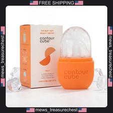 Face Ice Roller Sculpting De-Puffing with BPA-Free Silicone 180ml Peach