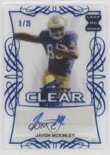 2021 Leaf Trinity Clear Auto Platinum Foil 5/25 Javon McKinley #CA-JMK Auto g5j