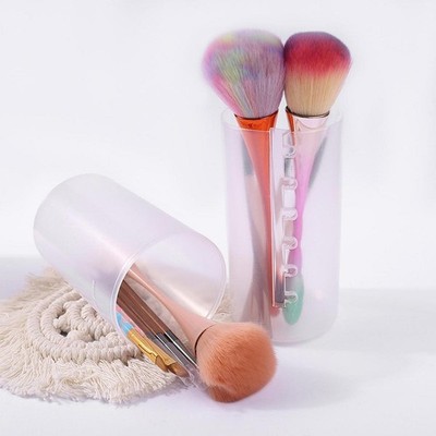 Makeup Brush Holder with Dustproof Cover Travel Makeup Pen Holder for Dressing
