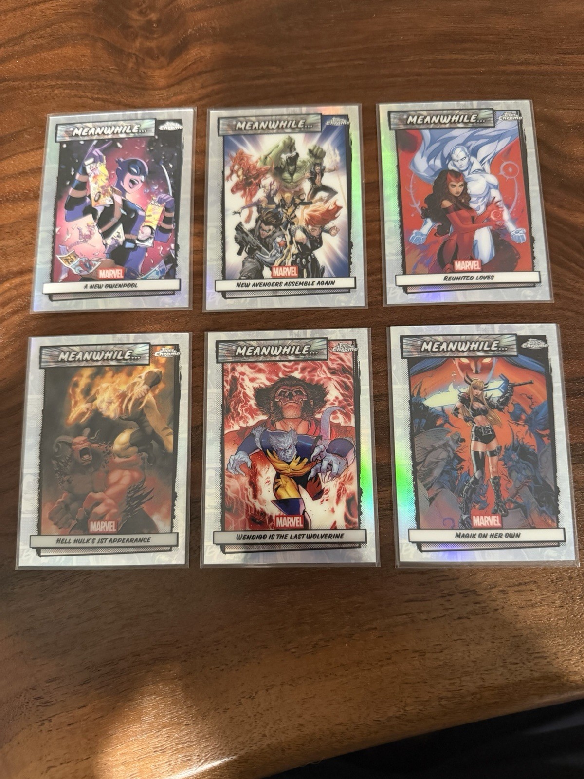 2026 Topps Chrome Marvel Meanwhile 6 Card Lot Gwenpool Magik Wanda Wolverine