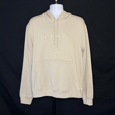 DKNY Men’s Pullover Hoodie Large Stone New With Tags