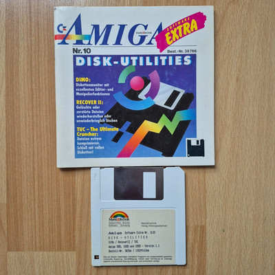   1 Floppy Disk Amiga Software Extra 10 Disk Utilities   Commodore Amiga 500  