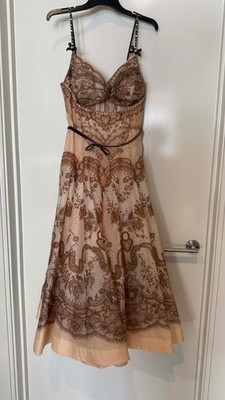 brown a line dresses Brown A-Line Gown: Elegant Indian Dress