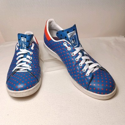 adidas x Pharrell Stan Smith Polka Dot B25400 Blau Rot Gr. 49 1/3 Rare