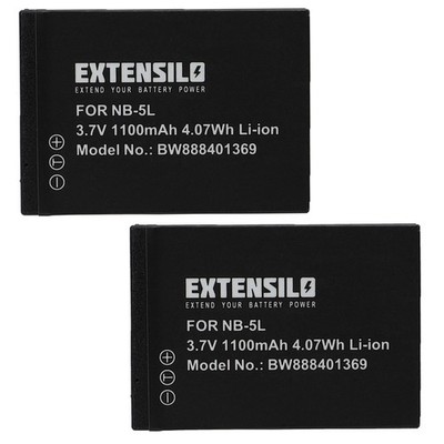 2x Akku für Canon PowerShot S100 SD900 SD900Ti SD700 SD800 SX120 IS 1100mAh 3,7V