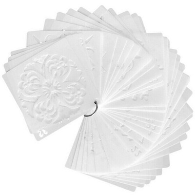 36Pack PET DIY Hollow Mandala Pattern Painting Stencils Drawing Stamp Craft Tool