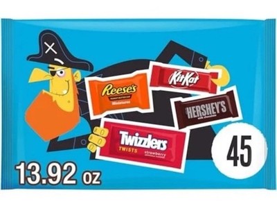 2x HERSHEY'S Miniatures Assorted Flavored, Halloween Candy Bag, 13.92 oz 45 Pcs