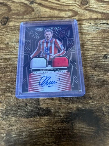 Rodrigo de Paul, #/99 Dual Patch Auto, Panini Obsidian, Atletico Madrid