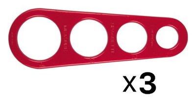 Fox Run Plastic Spaghetti Measure Portion Guide - Assorted Colors (3-Pack)