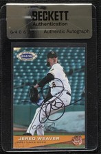 BAS 2006 Hyundai Legends Triple-A Baseball Jered Weaver Seal of Authenticity 3c7
