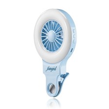by Remi: 2-in-1 Clip on Phone Fan and Selfie Ring Light Blue