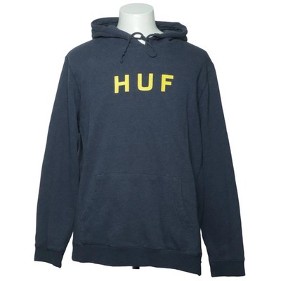 HUF, Kapuzenpullover, Größe: XL, Blau/Gelb, Baumwolle/Polyester, Print #X0v