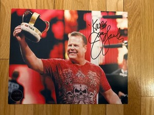 Jerry The King Lawler Autographed 8x10 Photo COA Pro Wrestling Tees WWF WWE NWA