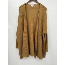 Tobi Womens Oversized Chunky Knit Open Front Cardigan Camel Mustard M FSW151062