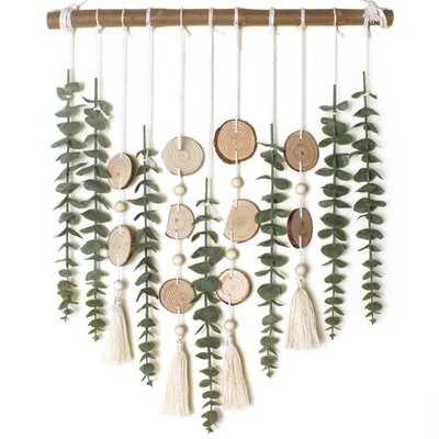 Artificial Eucalyptus Wall Decor Fake Greenery Leaves Stems Wall Hanging Plan...