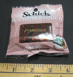 Schick Personal Touch Razor 4 Refill Cartridges Blades
