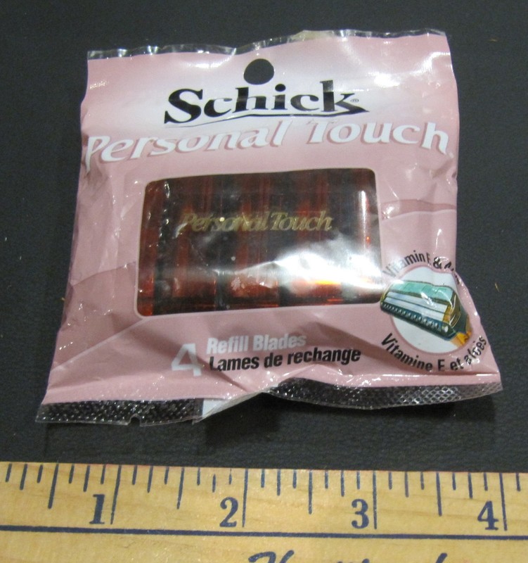 Schick Personal Touch Razor 4 Refill Cartridges Blades