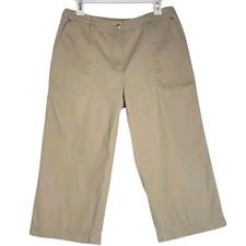 VTG Lauren Ralph Lauren Khaki Crop Chino Pants 10P Coastal Grandma Classic Y2K