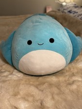 Squishmallows Original 14 inch Maggie the Teal Stingray W/White Belly Soft Plush