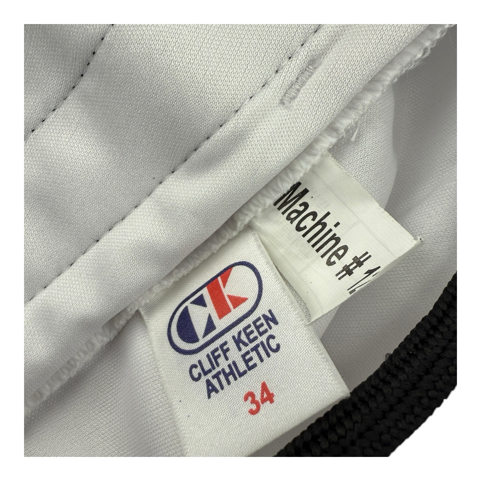 Cliff Keen pantaloncino uomo nuovo con etichetta bianco nero cintura poliestere elastan tavola tg 34