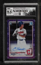 2020 Bowman Draft Chrome Picks Purple Refractor Carson Tucker HGA 9.5 Auto 0c9g