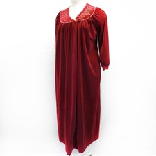 Komar Vintage 70s Velvet Burgundy Maxi Dress Boho Embroidered Caftan Small