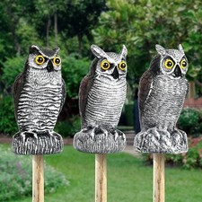 Bird Repellent Owl Bird Scare Plastic Fake Owl Bird Deterrent Garden Decor