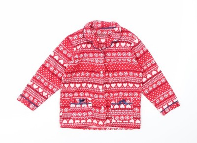 Pyjama-Oberteil Mädchen UK Größe 4-5 Jahre Young Dimension rot Oberteil